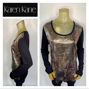 HOST PICK Sequin Shirt Top Blouse Shiny XL Black